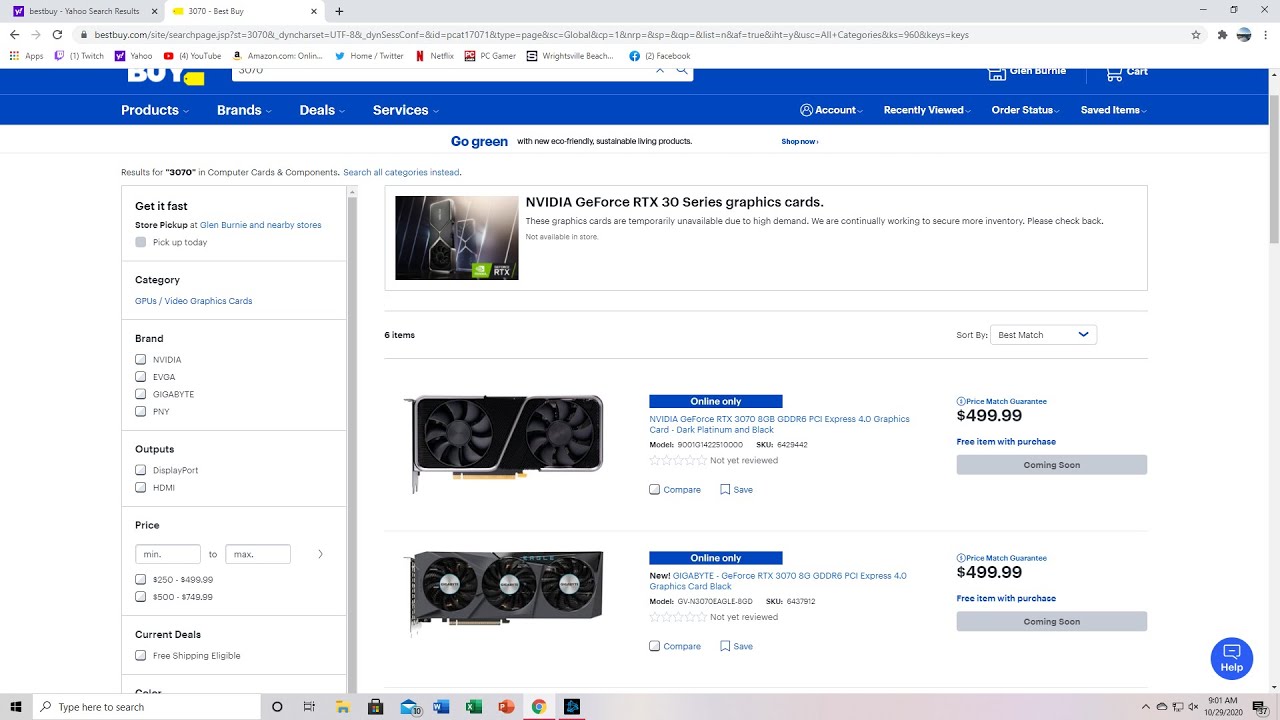 Nvidia RTX 3070 gone before they were even available - YouTube