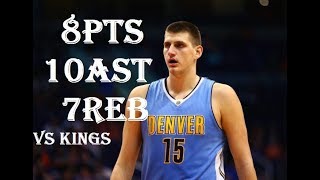 Nikola Jokic 8 Pts 7 Rebs 10 Asts Vs Kings Jan 6, 2018
