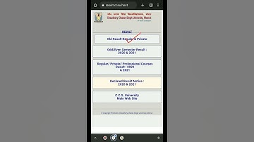 CCSU old result cheek kare | #ccs #ccsu #shorts