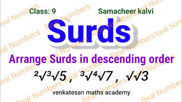 Real Numbers / Surds / Arrange Surds in descending order / Qn. 4(ii) / Class 9 #easy #tutorial