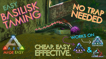 Basilisk Taming ✨Trick✨ No Trap Method | Aberration, Genesis & Crystal Isles | ARK: Made Easy