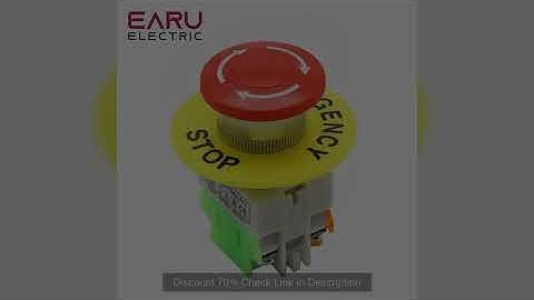 Red Mushroom Cap 1NO 1NC DPST Emergency Stop Push Button Switch AC 660V 10A Switch Equipment Lift El