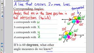 2.1.2/2.1.3 - Angles formed by a Transversal