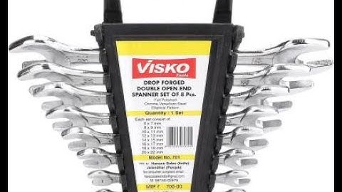 VISKO 701 Double Sided Open End Wrench Set  (Pack of 8) from Flipkart