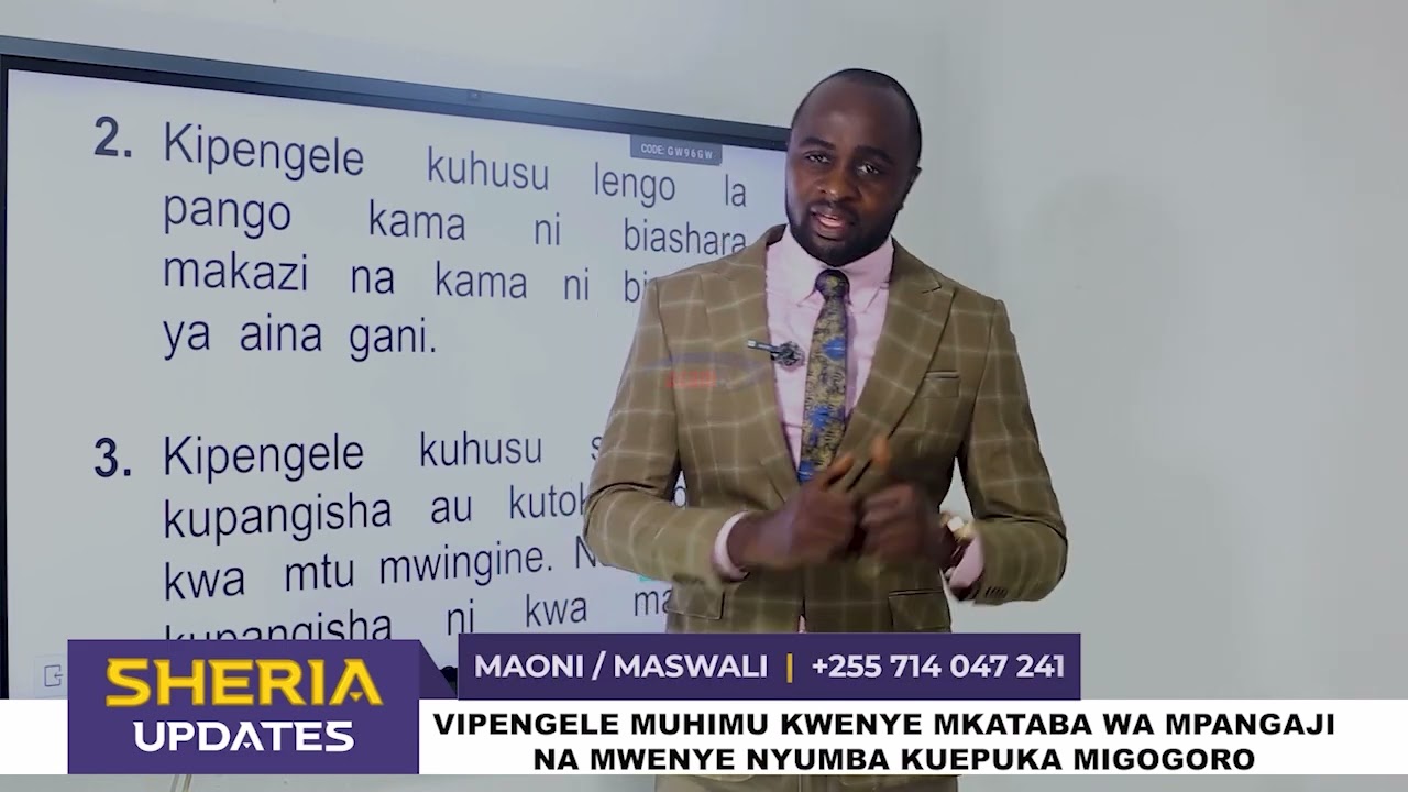 SHERIA UPDATES | Vipengele muhimu kwenye mkataba na mpangaji