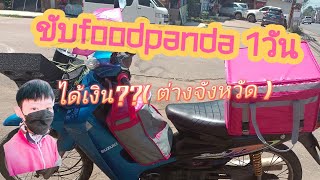 ขับfoodpanda 1 วัน ได้เงินเท่าไหร่(ต่างจังหวัดแบช4)