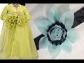 Organza flower Tutorial/How to make flower for dupatta/Stylish organza flower/Hand Made Flower