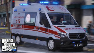 ANONSLU YOĞUN TRAFİK ! - GTA 5 112 AMBULANS MODU - LSPDFR