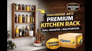 TOUCHWOOD ARTS Containers Kitchen Rack Wood Ana Craft Wall-Mounted Rack – 3 Tier Storage Organizer