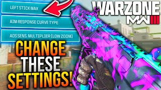 WARZONE: New BEST AIMING SETTINGS You NEED To Be Using! (WARZONE 3 Best Controller Settings) screenshot 4