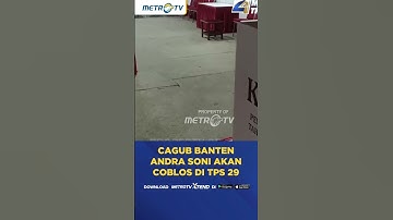 Cagub Banten Andra Soni Akan Coblos di TPS 29 #shorts