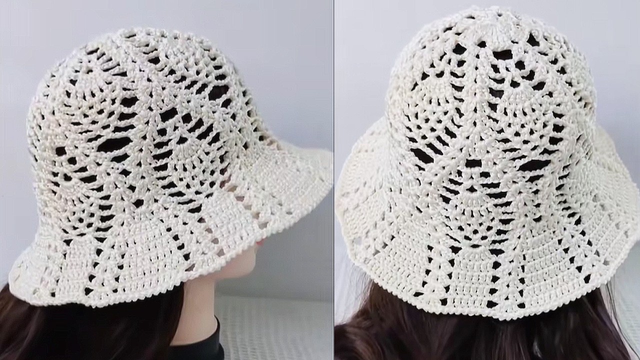 Tutorial for Crocheting a Cool Summer Hat with a Little Fish Pattern