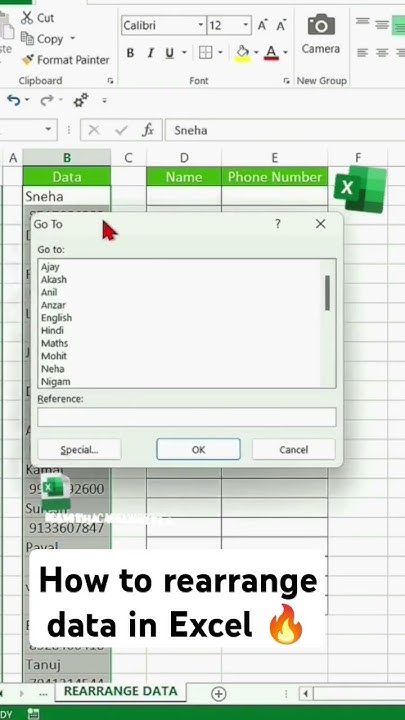 How to rearrange data in Excel format 🔥🔥 - YouTube