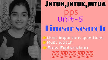 #jntuh #jntuk #jntua #pps #linear search #very #important💯👍😍 #programmingforproblemsolving