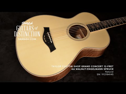 Taylor Custom Shop Grand Concert 12-Fret AA Walnut/Engelmann Spruce (SN:1112194145) | Quicklook