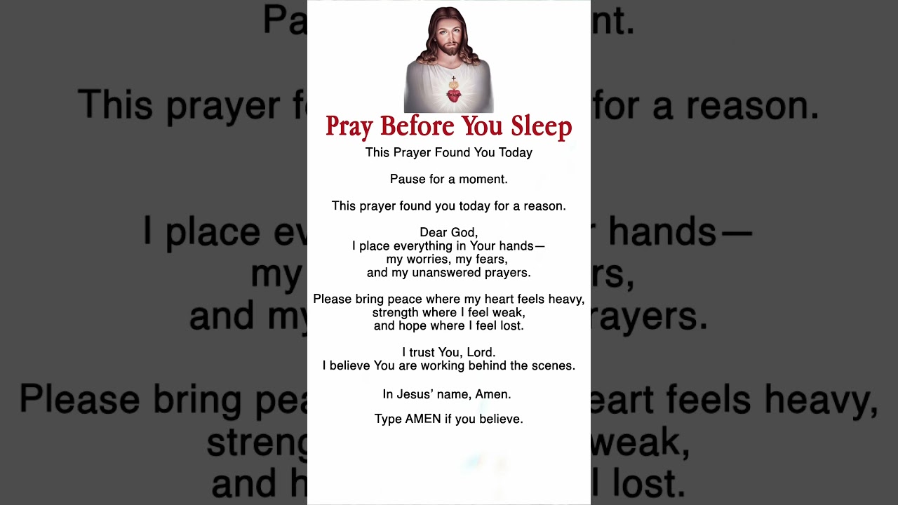 Pray Before You Sleep