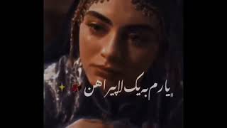 یارم به یک لاپیره  اهن  خوابیده زیر نسترن❤️