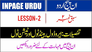 How to use Arrow tool, hand tool, Rotation tool in inpage lesson 02 in urdu Hindi