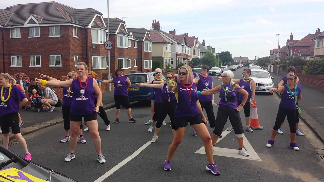 ZUMBA® SUZY zumba® 2014 St annes Carnival grease lightning YouTube