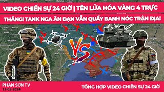 VIDEO chiến sự 24 giờ | Tên lửa hóa vàng 4 trực thăng! Tank Nga ăn đạn vẫn quẩy banh nóc trận địa!