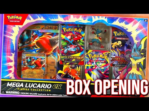 NEW Pokémon Mega Lucario EX Figure Collection Box Opening! - YouTube