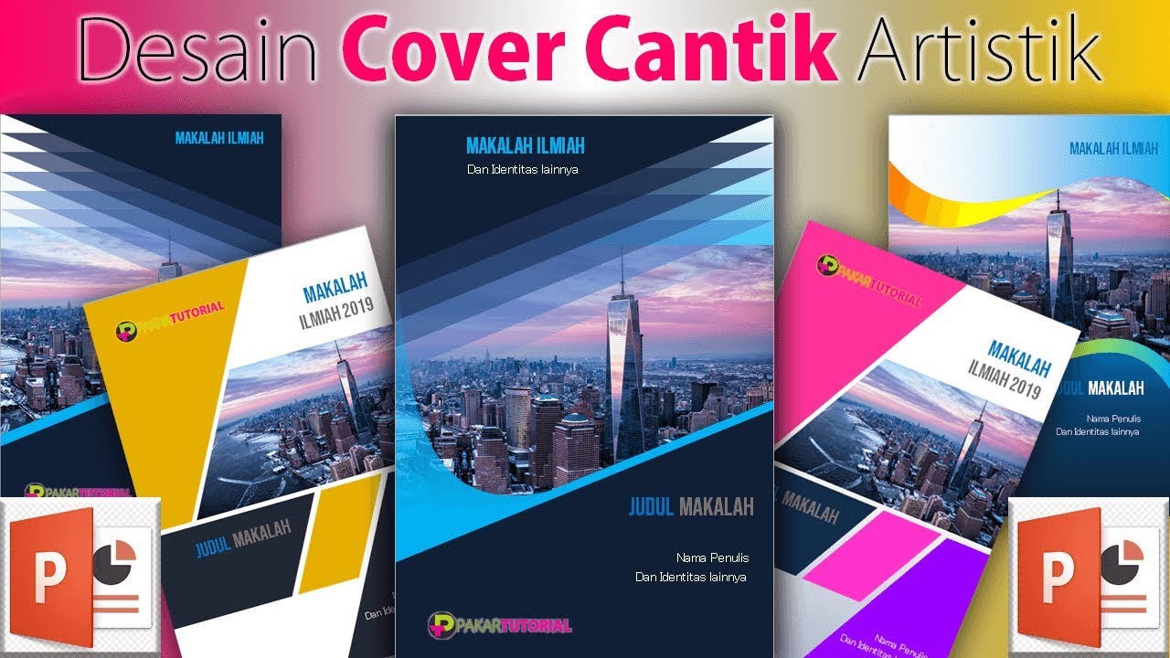 Cara Membuat Desain COVER Makalah yang Cantik dengan PowerPoint - YouTube