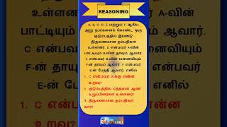 Reasoning - TNPSC Exam Preparation Practice -TNPSC முதலான அனைத்து அரசு போட்டித் தேர்வுகளுக்கும்