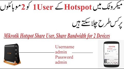 Mikrotik Hotspot Share User, Share Bandwidth for 2 Devices Urdu/Hindi