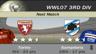 FIFA 07 | WWL 07 3rd Division Week 17+1 Match 3 - Torino vs Sampdoria [AI vs AI]