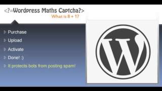 Preview WordPress Maths Captcha Protection