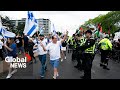 Toronto Walk With Israel March Confronted By Pro Palestinian Protesters 