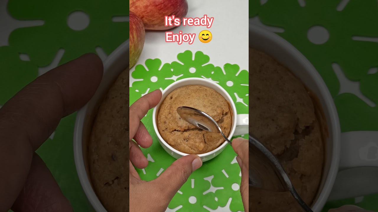 Apple Mug Cake Recipe / Microwave Mug Cake in 1 minute # shorts