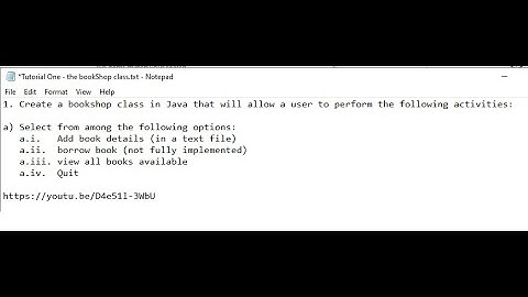 The Bookshop Class - Java Tutorial 1