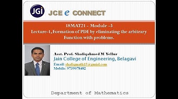 Module-3, L(1) Formation of PDE by eliminating the arbitrary Function, by Prof  Shafiqahmed