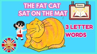 Fat Cat Sat on the Mat, phonics, word family at story #kidslearningvideos #readaloud #bedtimestories