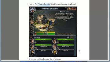 Farthest Frontier Repairing not working