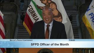 SFPD Officer of the Month Ceremony