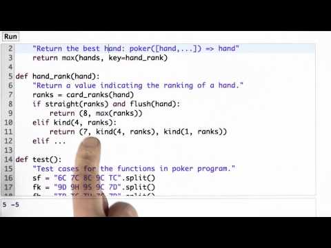 Writing Hand Rank - Design of Computer Programs