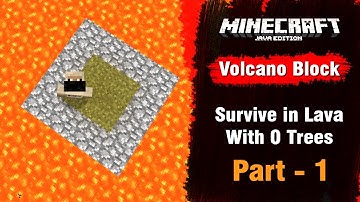 Volcano Block #1 - Survive in Lava with 0 Trees - Minecraft Java | in Hindi | BlackClue Gaming