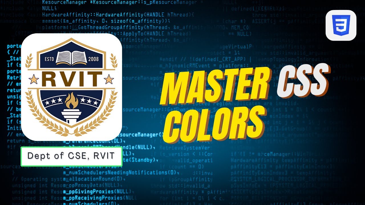 Plax Rvit With Color 7. 🎨 Color Values in CSS by Ashoka Sir | FSD | #RVIT - YouTube