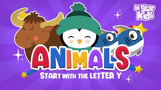 Learning Alphabet - Animals Starting With Y - Learn Animal Words That Start With Letters Y