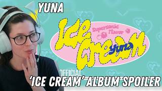 Itzy Yuna ice Cream Album Spoiler Reaction  Supersonic Blue Maze U0026 Summer Vibes