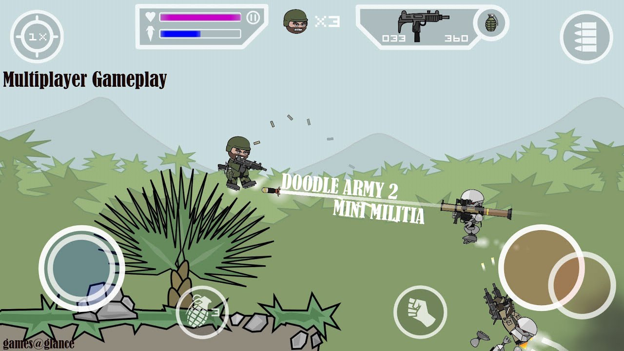 DOODLE ARMY 2 Mini Militia Android iOS Local Multiplayer Gameplay 