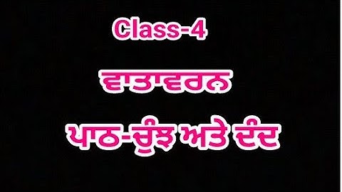 ਵਾਤਾਵਰਨ ਚੁੰਝ ਅਤੇ ਦੰਦ ਜਮਾਤ 4 | EVS class 4 Chunjh ate Dand