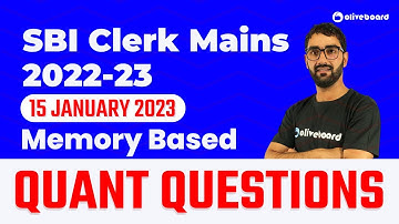 SBI Clerk Mains Quant Memory Based Paper 2022-23 | Complete Solution By Umer Sir