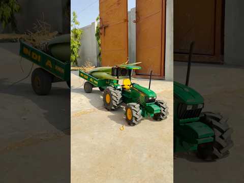 Loaded rc johndeere,rc tractor with Rc hydra crane
