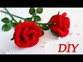 وردة مخملية مصنوعة من أسلاك الشنيل كيف تصنع وردة بيديك