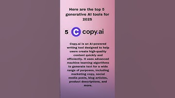 5 Generative AI Tools for 2025: Revolutionizing Professional Workflows