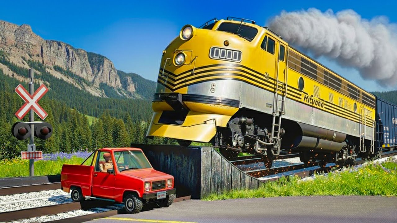 Cars vs Log Traps Challenge #1 in BeamNG Drive!