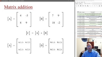 Matrices and Matrix operations